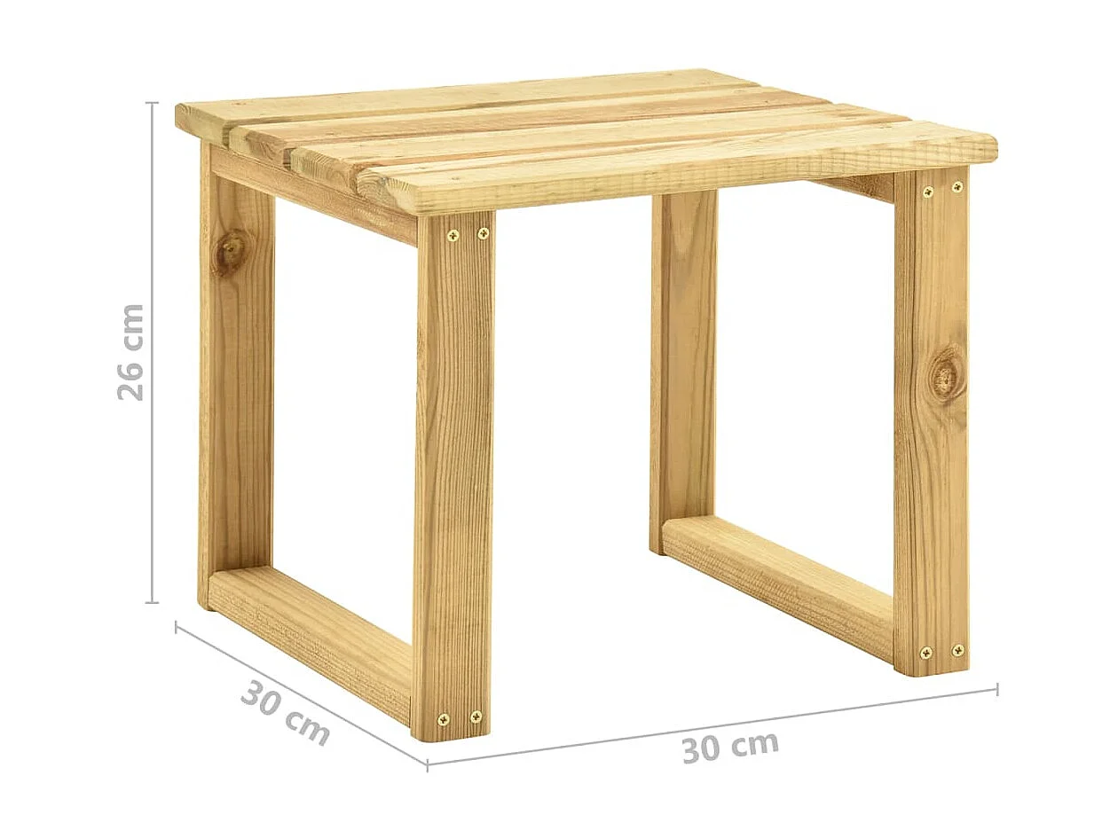 Poltrona lounge con tavolo Legno di pino impregnato di verde