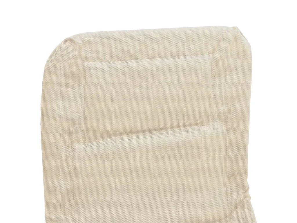 Chaises longues pliables 2 pcs crème textilène et acier