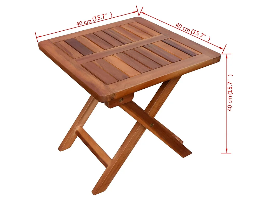 Chaise longue avec table Bois d'acacia solide