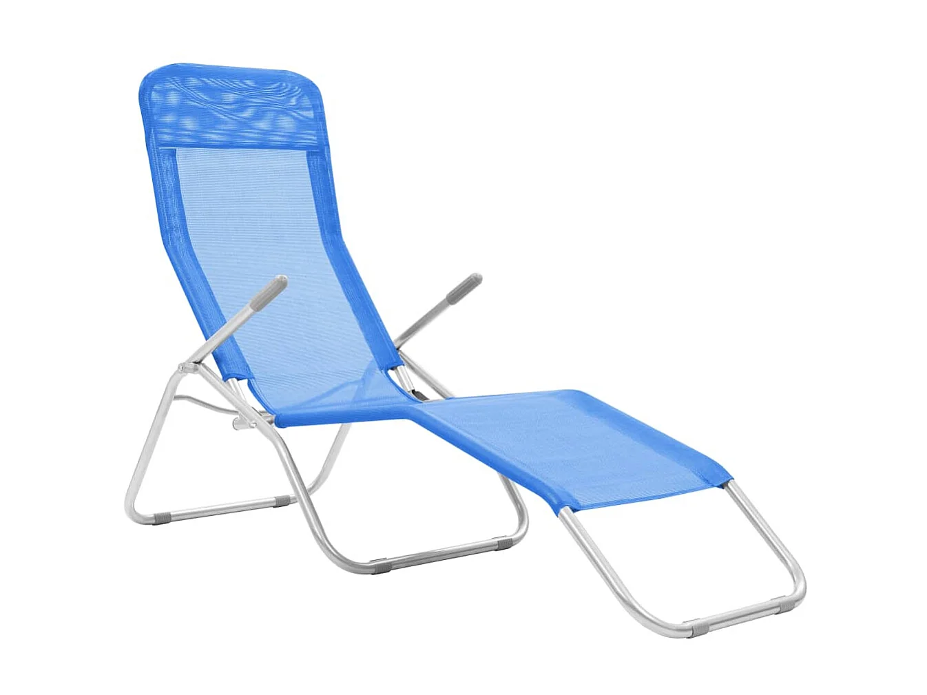 Opvouwbare ligstoelen 2 stuks Textilene Blauw