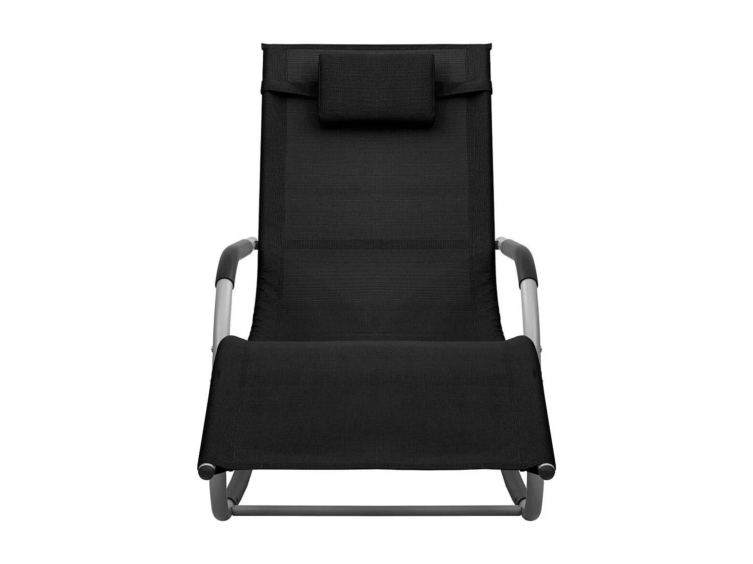 Chaise longue Textilène Noir et gris