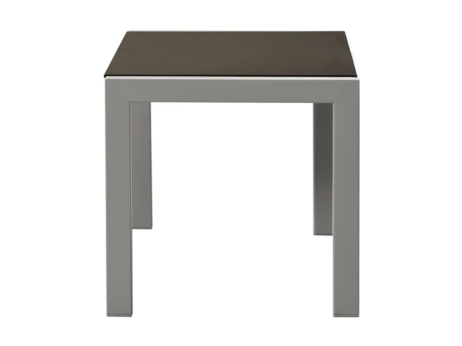 Chaises longues 2 pcs avec table Acier et textilène Noir