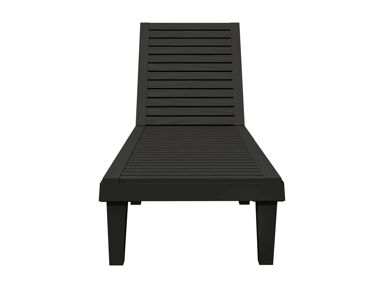 Ligstoelen 2 stuks zwart 155x58x83 cm polypropyleen