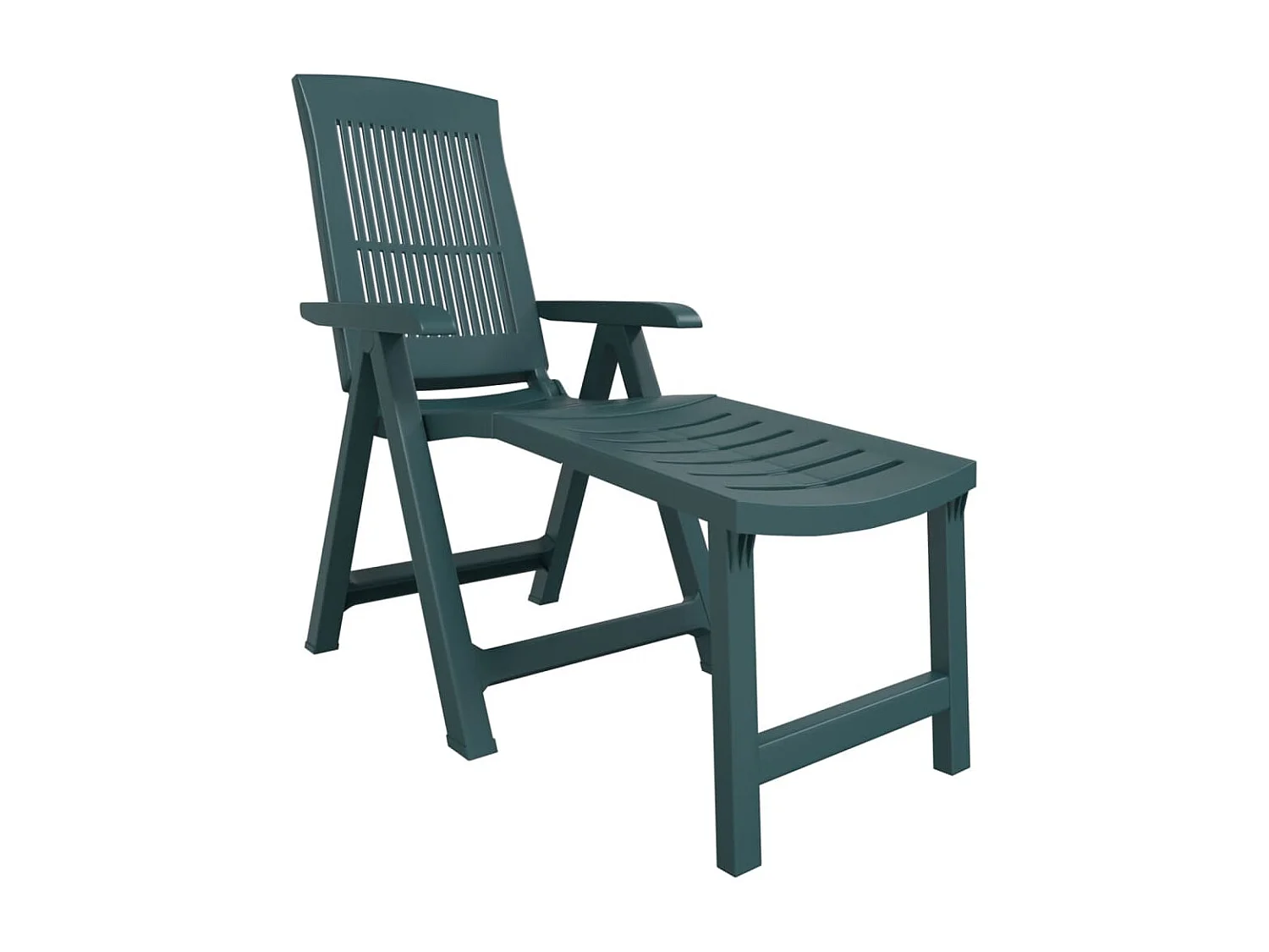 Chaise longue vert plastique