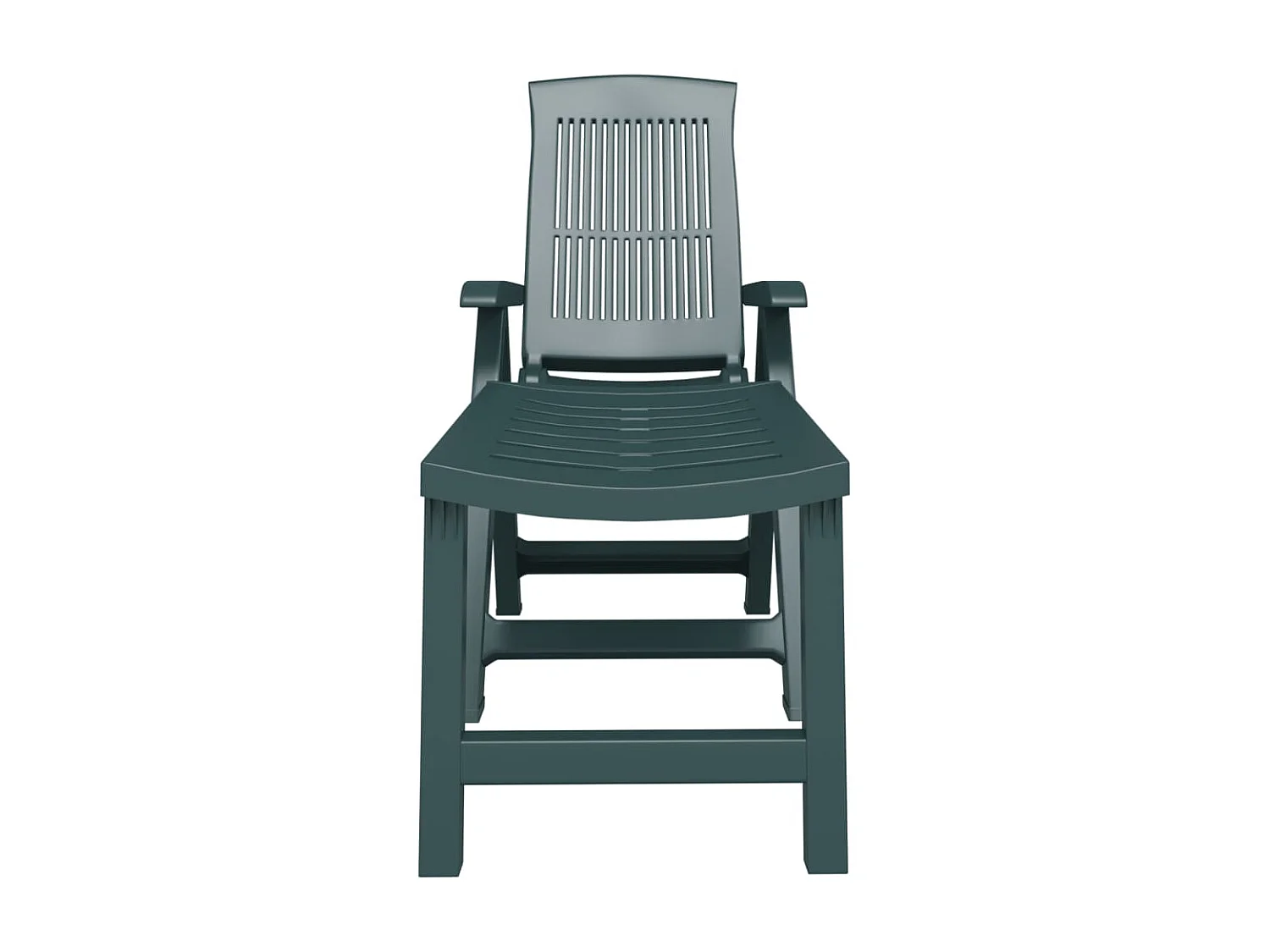 Chaise longue vert plastique