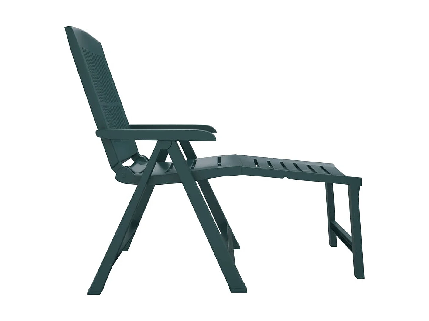 Chaise longue vert plastique