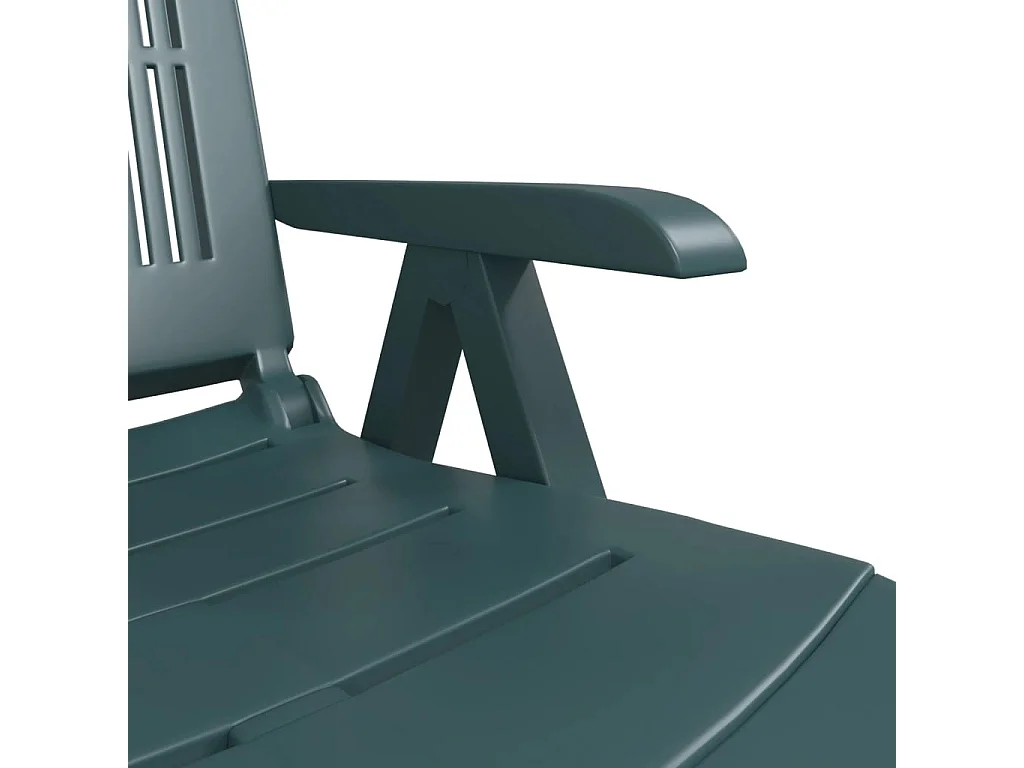 Chaise longue vert plastique