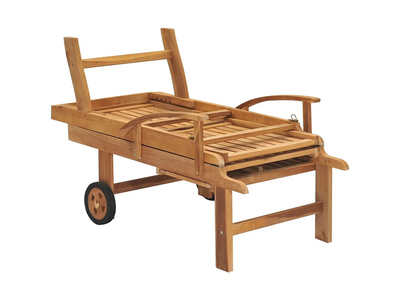 Chaise longue Bois de teck solide