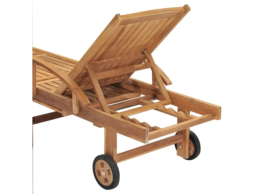 Chaise longue Bois de teck solide