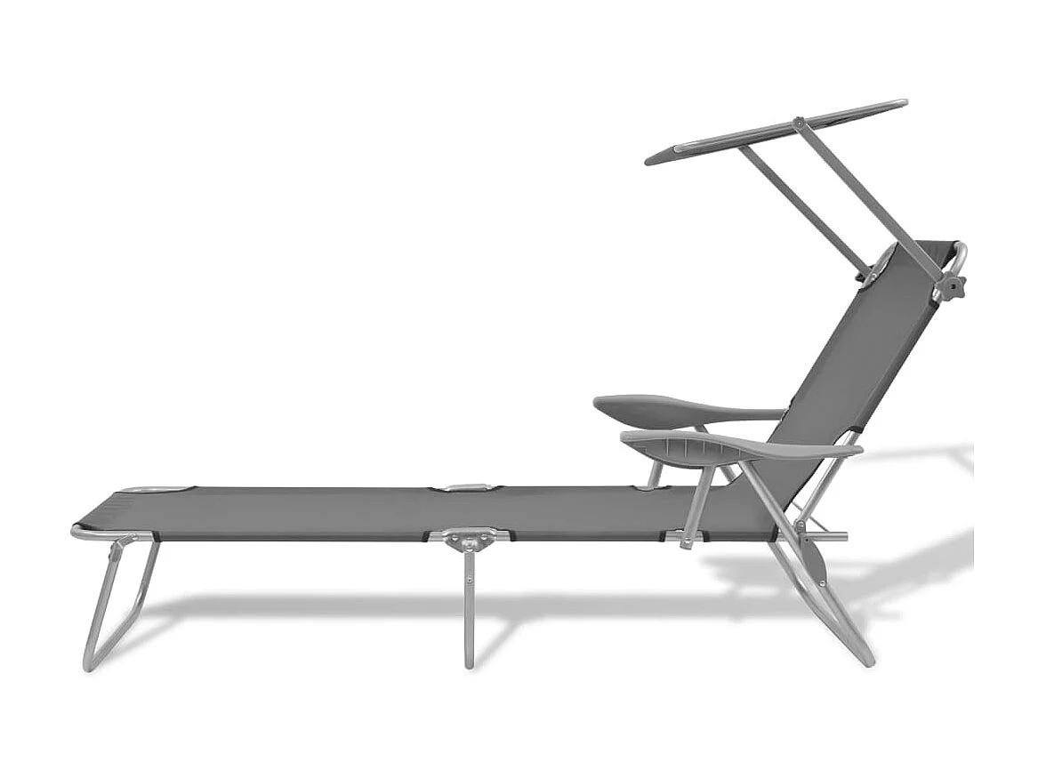 Poltrona lounge con baldacchino Steel Grey