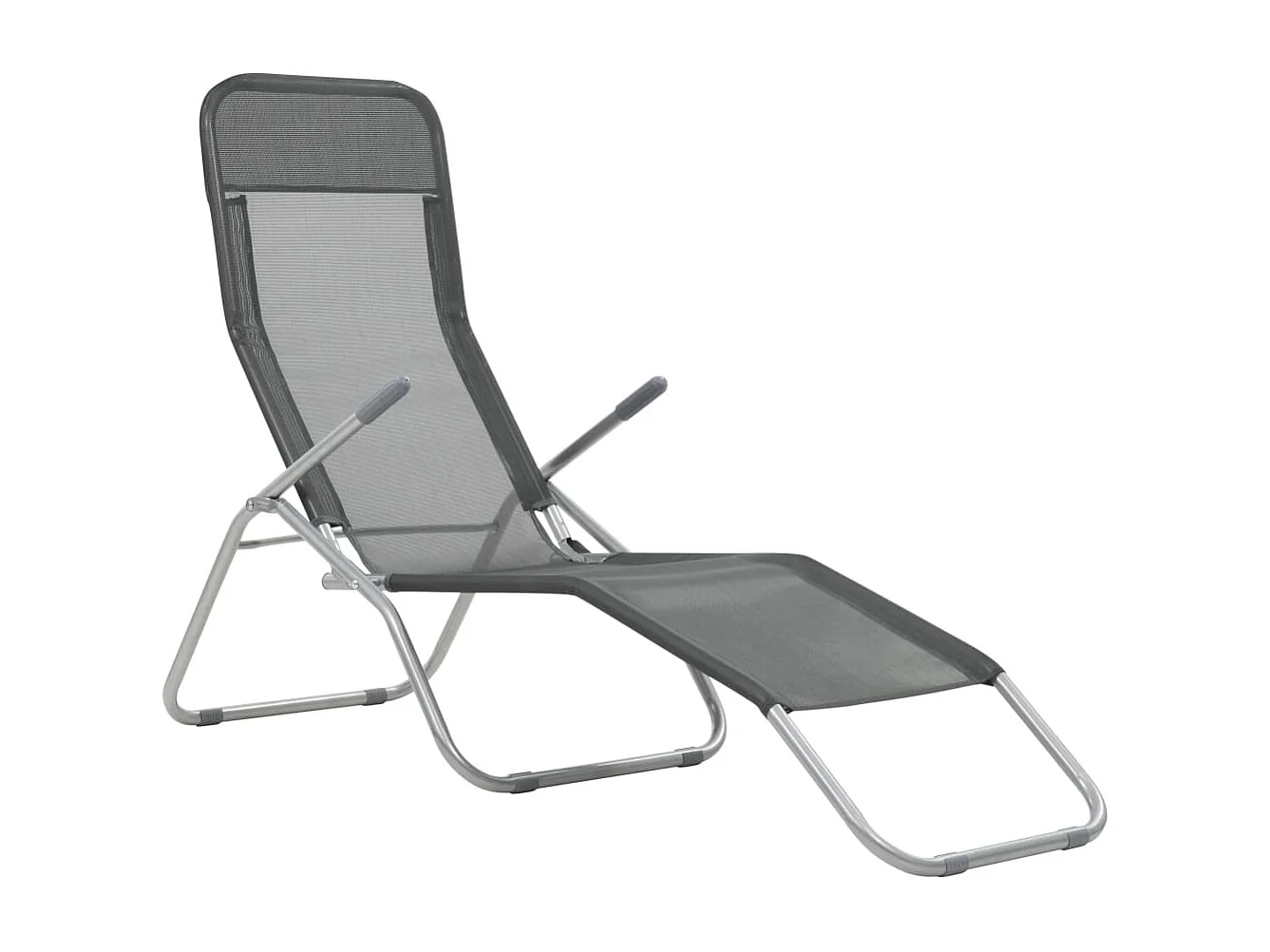 Klappbare Liegestühle 2 Stück Textilene Anthrazit