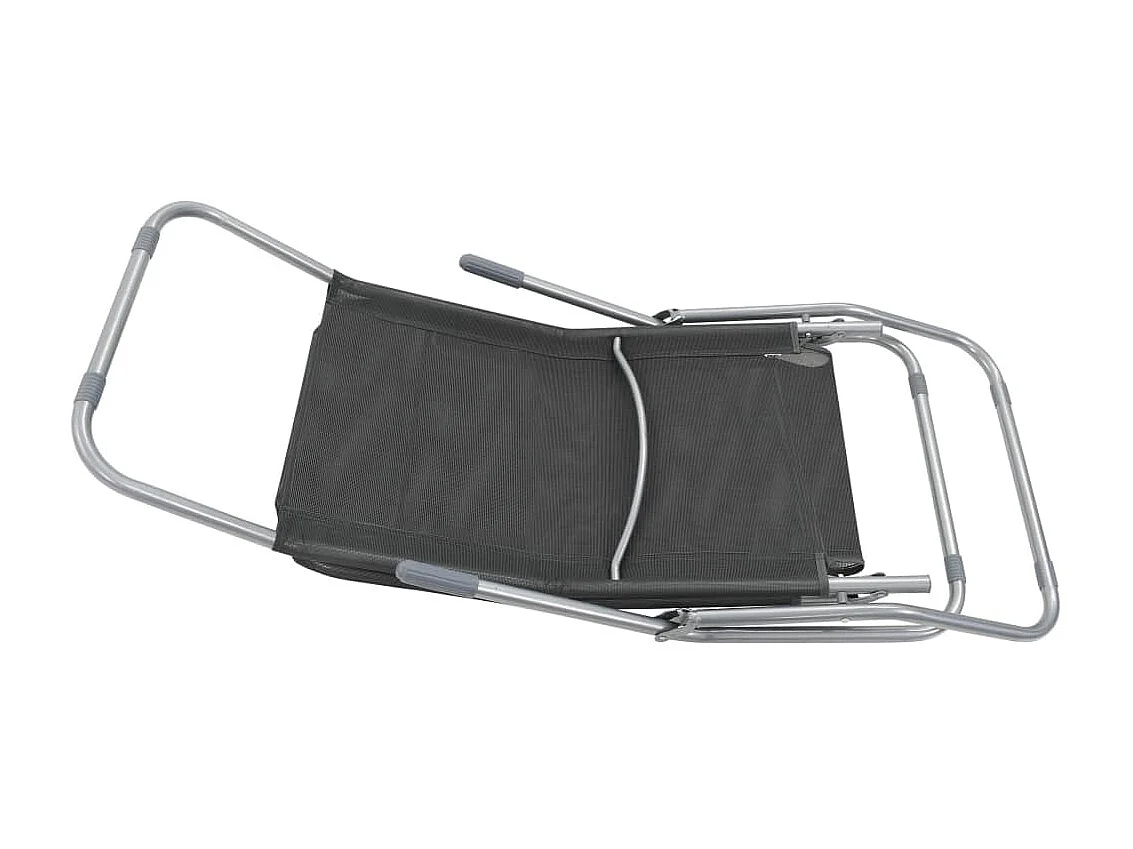 Klappbare Liegestühle 2 Stück Textilene Anthrazit