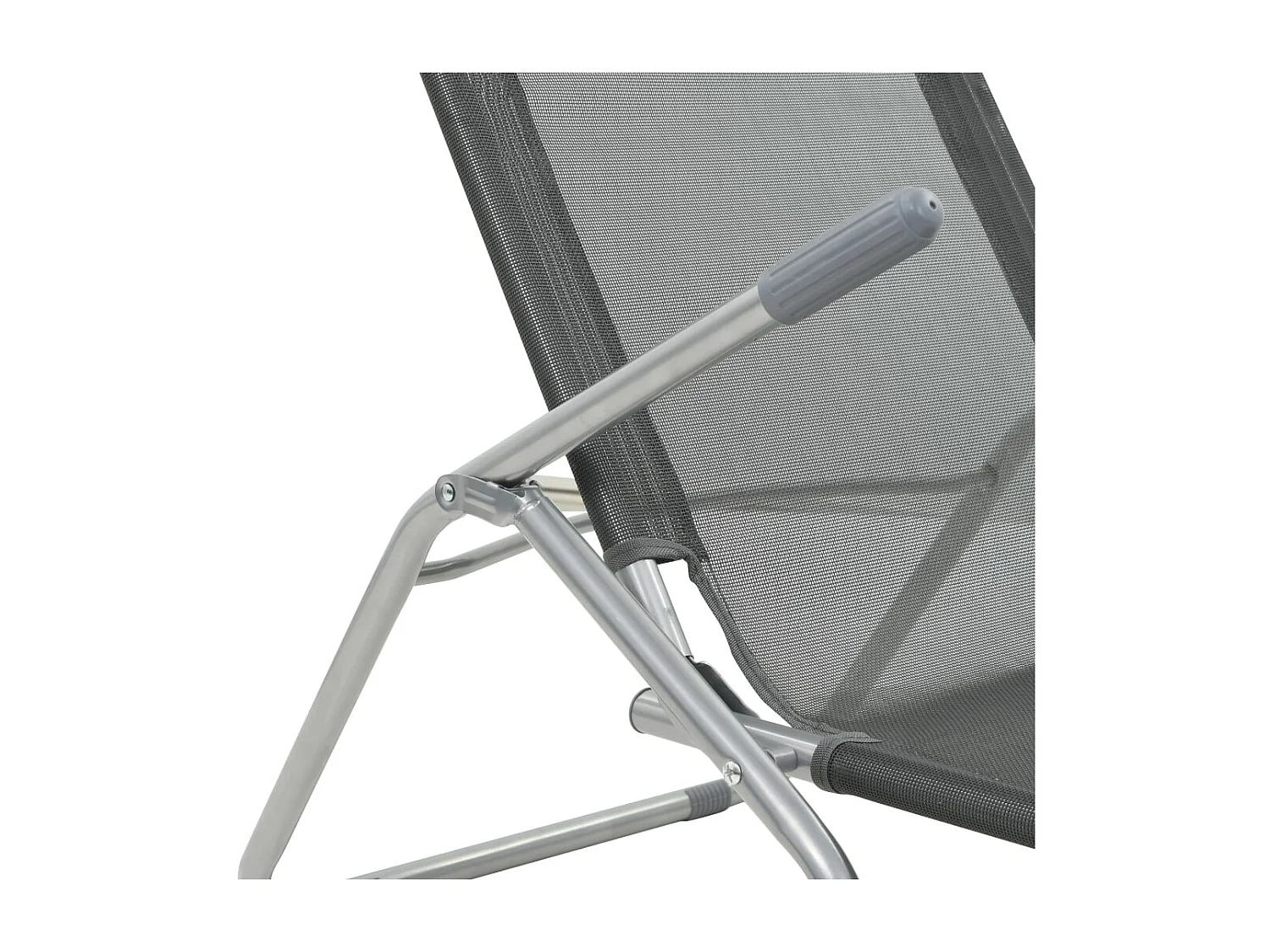 Klappbare Liegestühle 2 Stück Textilene Anthrazit