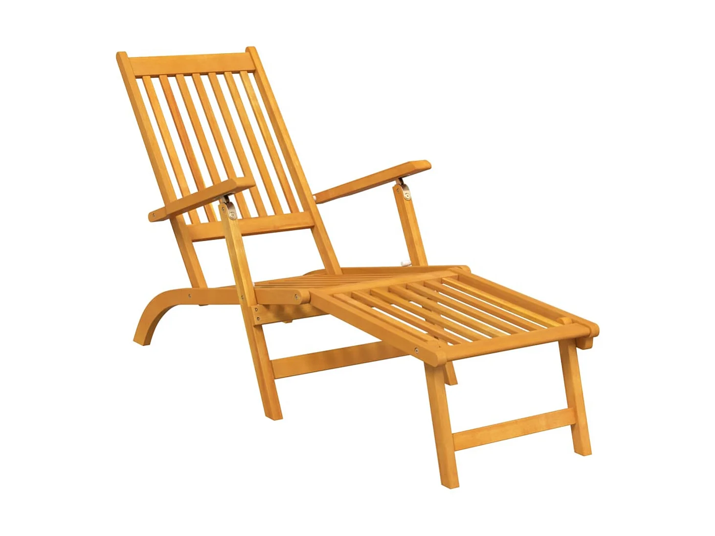 Sillón de exterior con reposapiés 2 piezas Acacia maciza