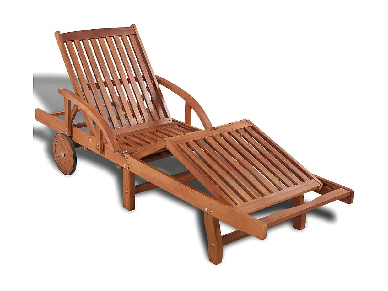 Chaise longue Bois d'acacia solide