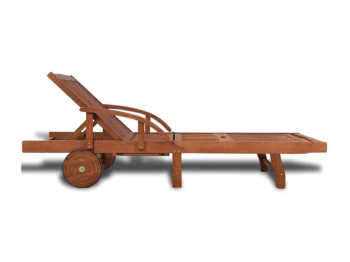 Chaise longue Bois d'acacia solide