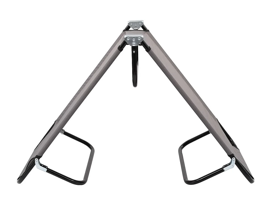 Poltrona lounge pieghevole grigio acciaio