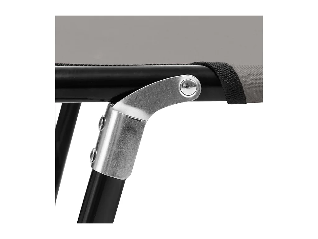 Poltrona lounge pieghevole grigio acciaio