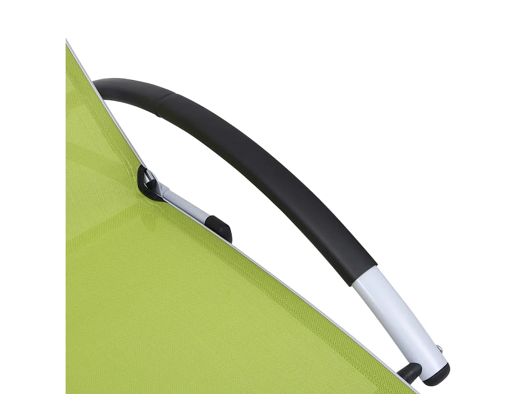 Ligstoel Textilene aluminium Groen