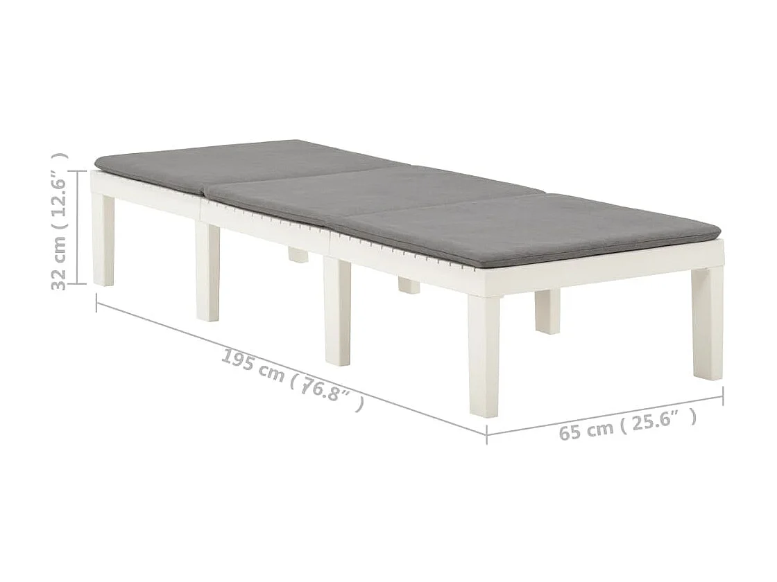 Sillón con cojín Plástico Blanco