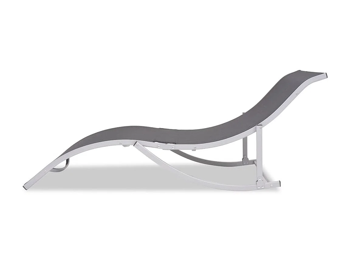 Sedie a sdraio pieghevoli 2 pz. Alluminio e Textilene