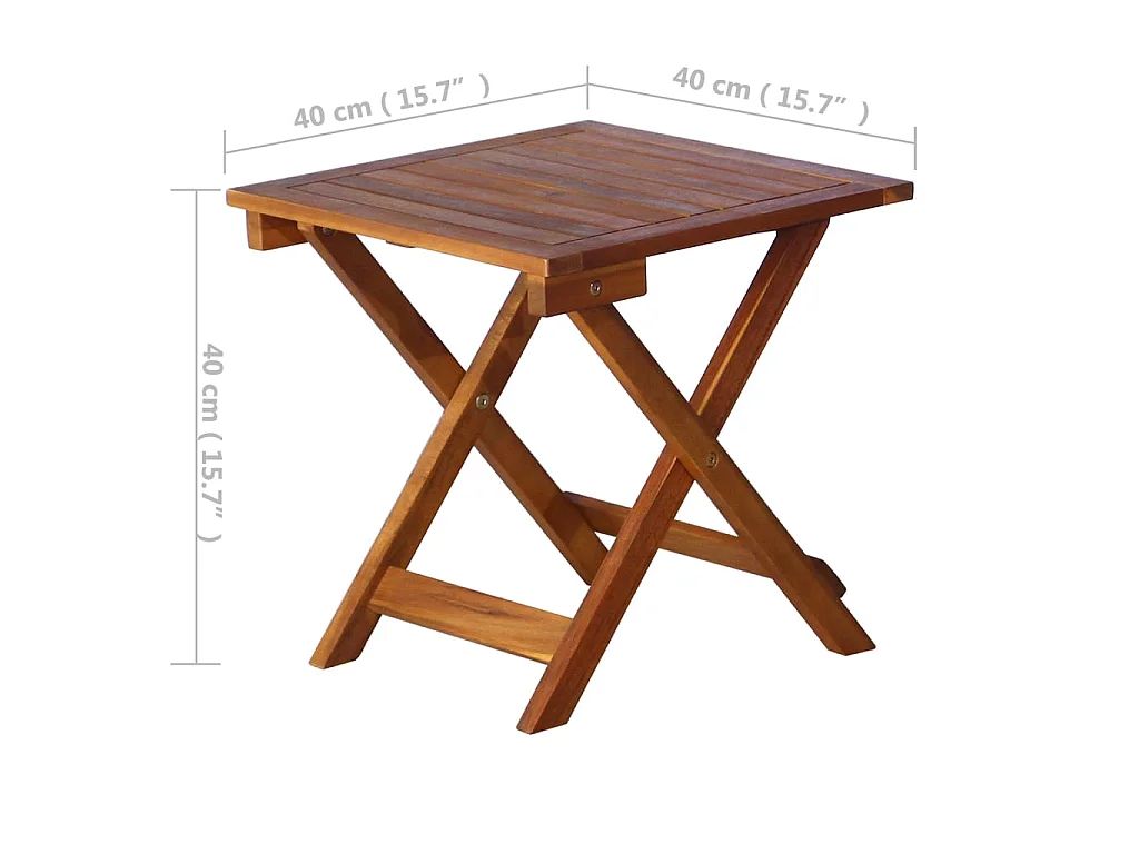 Chaise longue avec table à thé 3 pcs Bois d'acacia massif