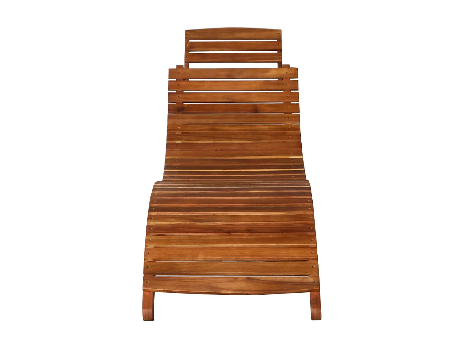 Chaise longue avec table à thé 3 pcs Bois d'acacia massif