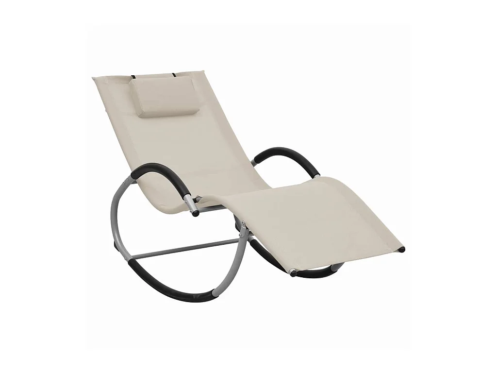 Loungestoel met kussen van Cream Textileène