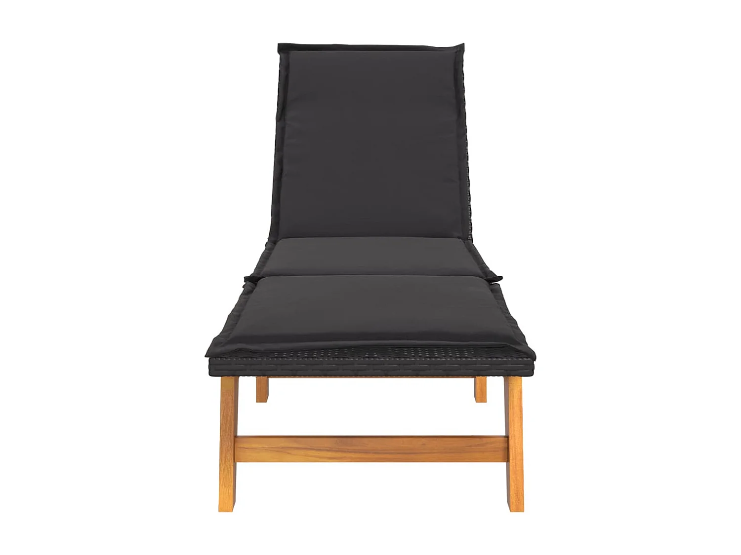 Lounge-Stühle und Kissen, 2 Stück, Kunstharzgeflecht/Akazienholz