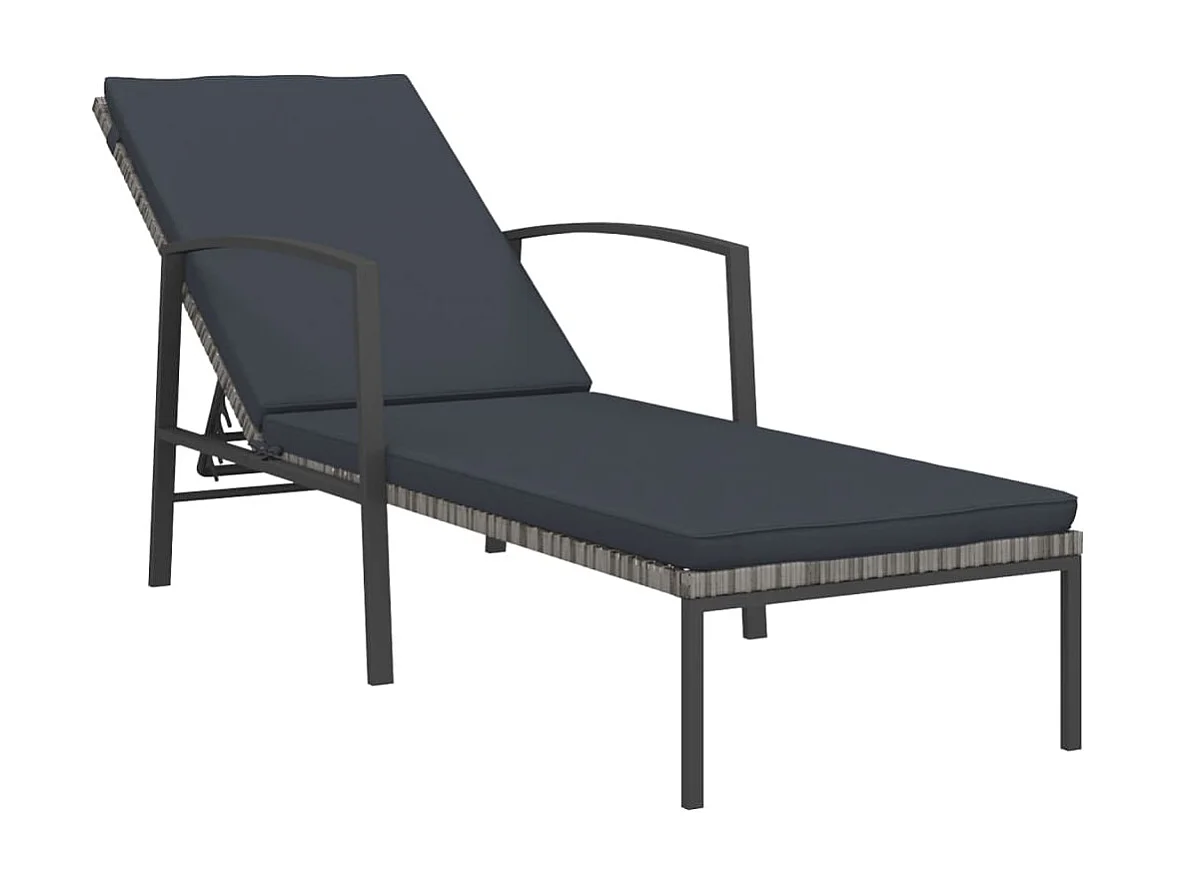 2 poltrone lounge con tavolo in resina intrecciata grigia