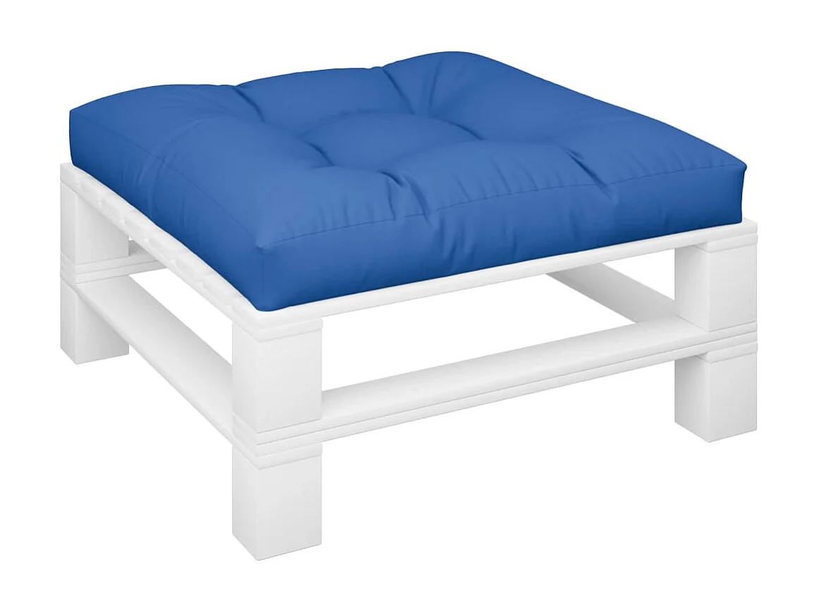 Coussin de palette bleu royal 70x70x12 cm tissu