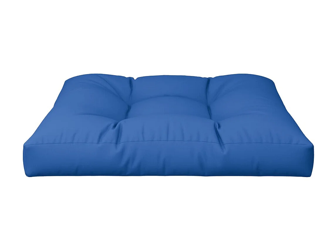 Coussin de palette bleu royal 70x70x12 cm tissu