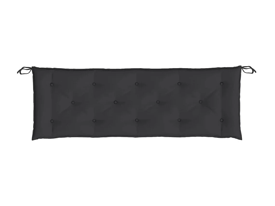 Coussins de banc de jardin 2 pcs noir 150x50x7 cm tissu Oxford