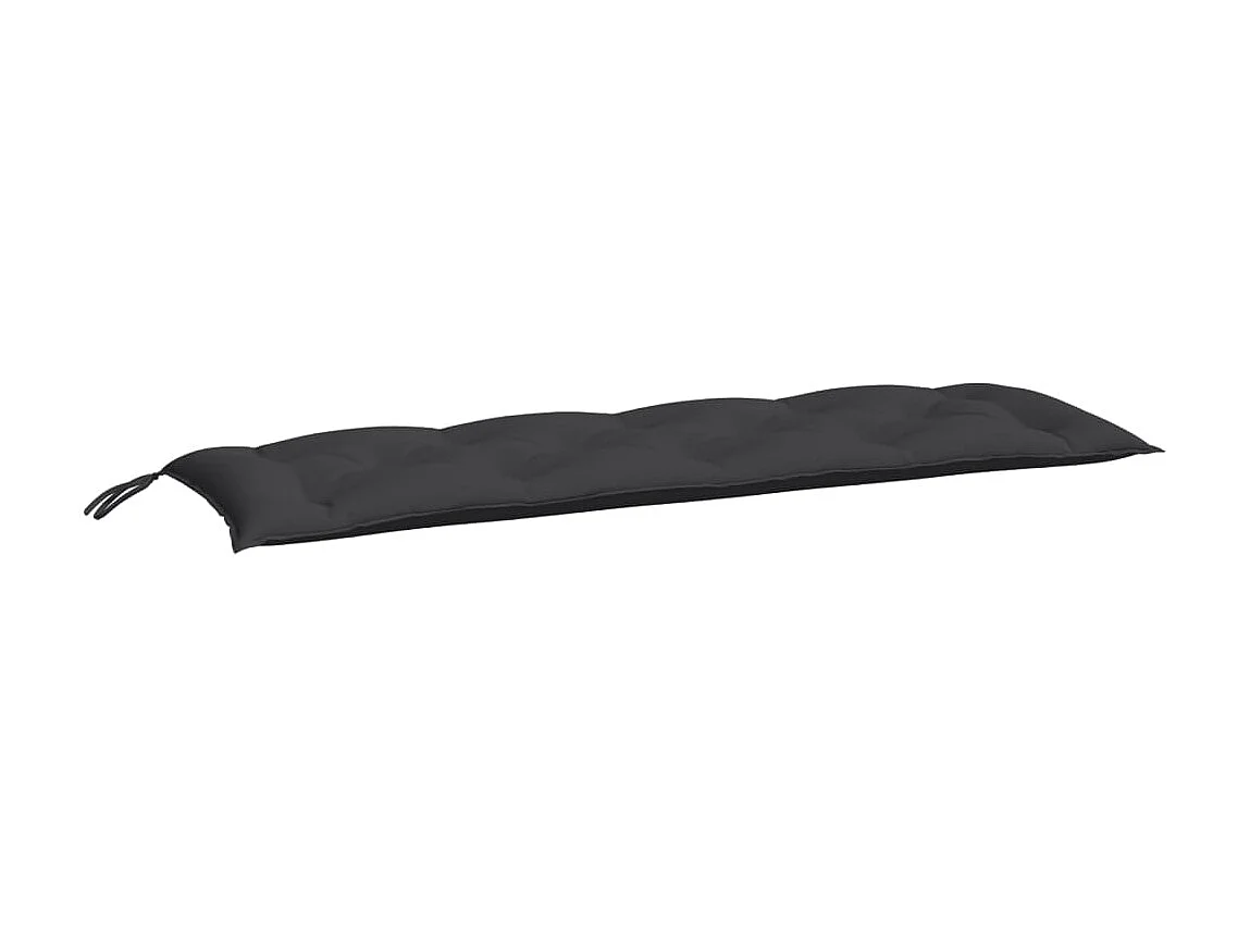 Coussins de banc de jardin 2 pcs noir 150x50x7 cm tissu Oxford