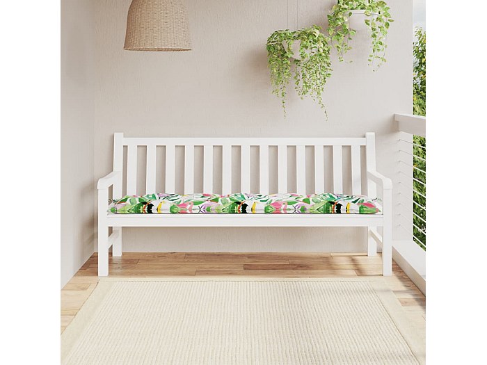 Cuscino Per Panca Da Giardino Grigio 180x50x7 Cm In Tessuto Cod Mxl 68634 160465