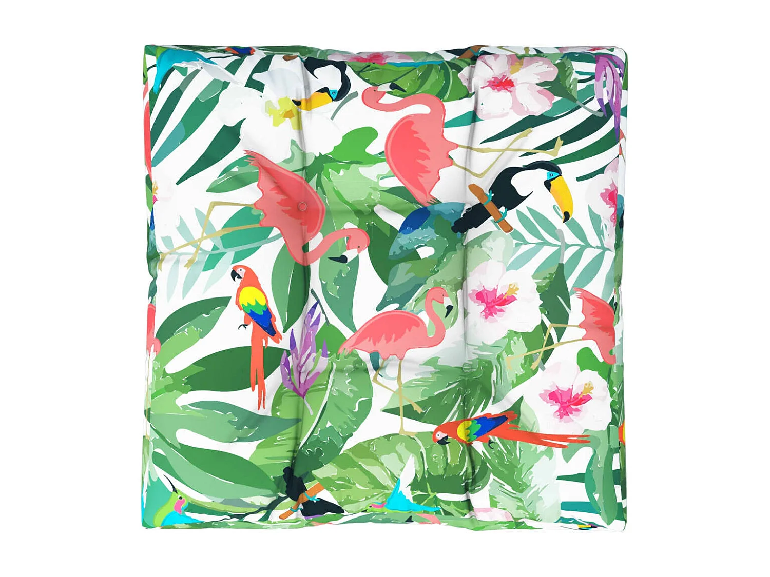 Coussin de palette multicolore 80x80x12 cm tissu