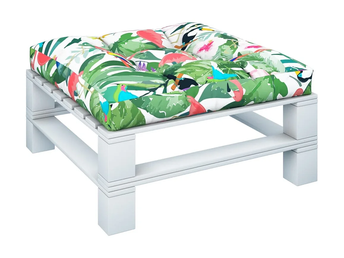 Coussin de palette multicolore 80x80x12 cm tissu