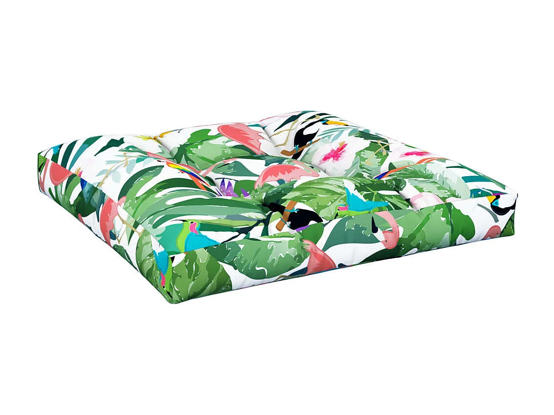 Coussin de palette multicolore 80x80x12 cm tissu