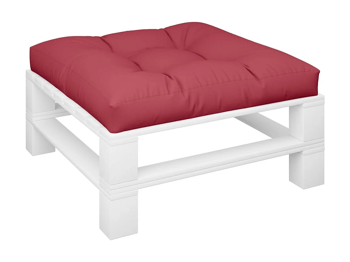 Coussin de palette rouge bordeaux 70x70x12 cm tissu