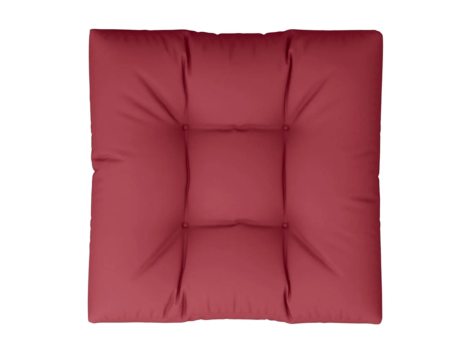 Coussin de palette rouge bordeaux 70x70x12 cm tissu