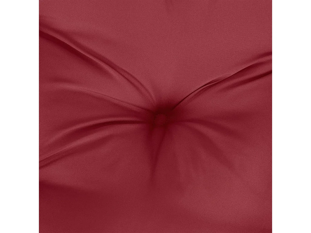 Coussin de palette rouge bordeaux 70x70x12 cm tissu
