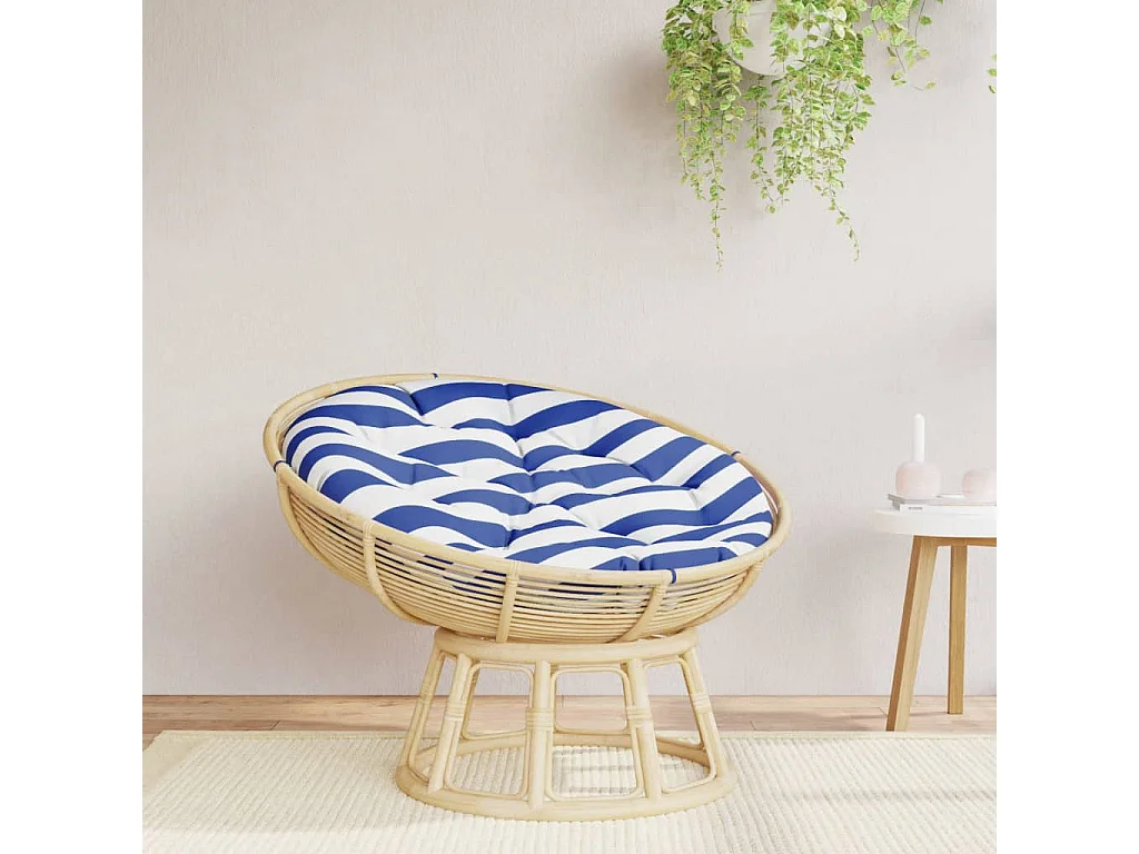 Coussin rond rayure bleue/blanche ? 100 x11 cm tissu oxford