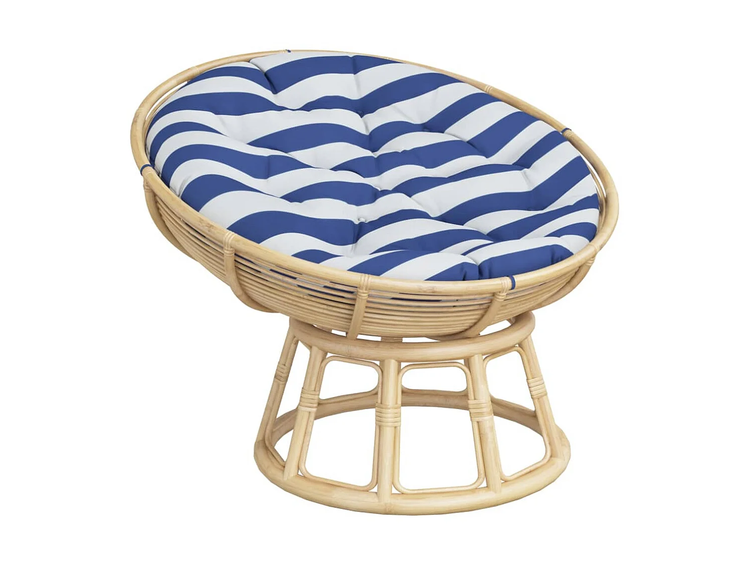 Coussin rond rayure bleue/blanche ? 100 x11 cm tissu oxford