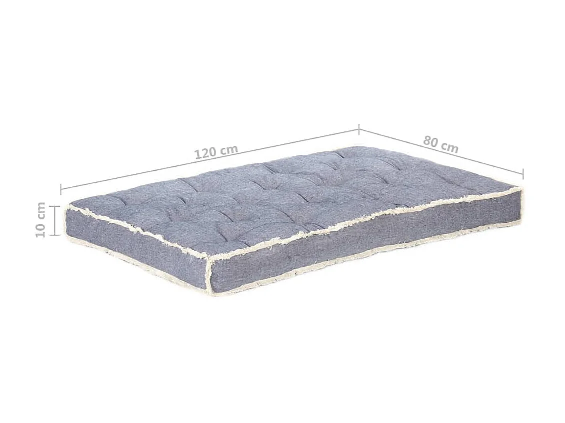 Almofada para sofá em palete Azul 120x80x10 cm