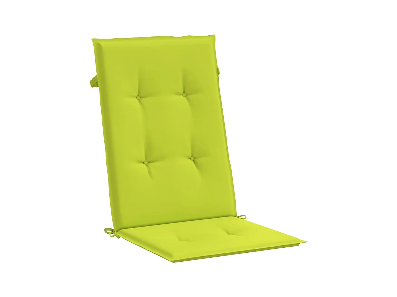 Juego de 4 cojines para sillas de jardín con respaldo alto, color verde brillante