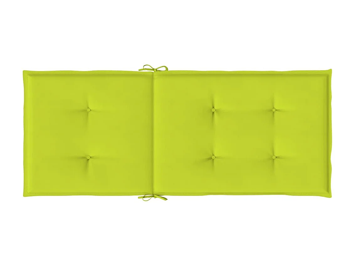 Coussins de chaise de jardin à dossier haut lot de 4 vert vif