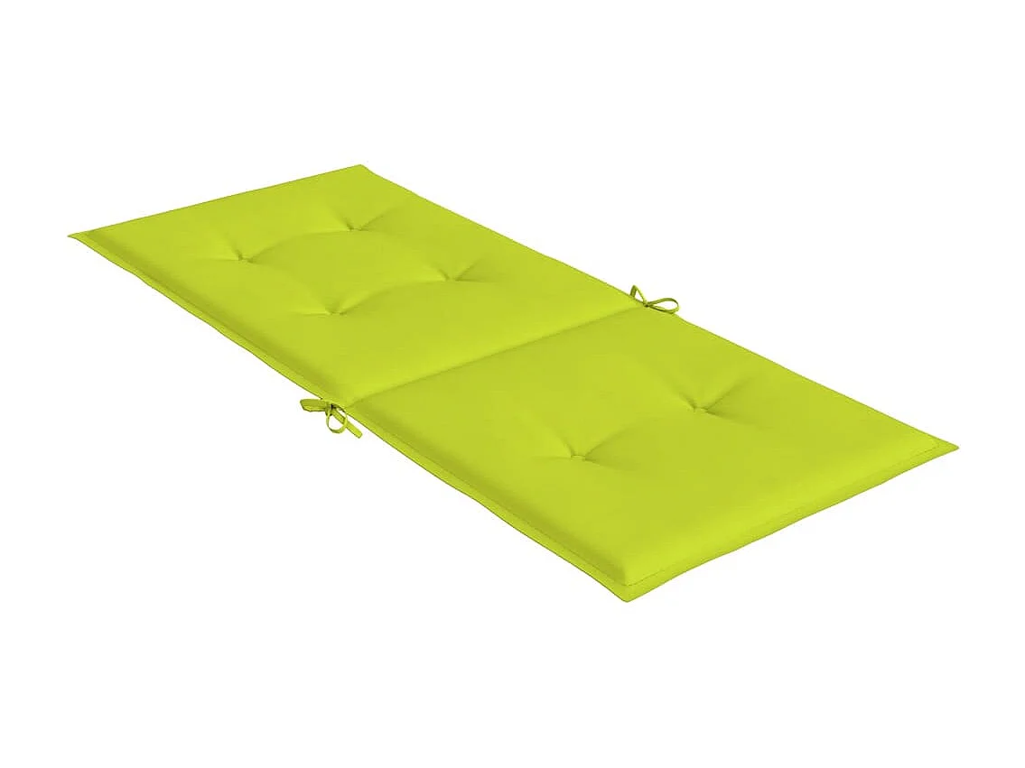 Conjunto de 6 almofadas para cadeiras de jardim com encosto alto verde brilhante