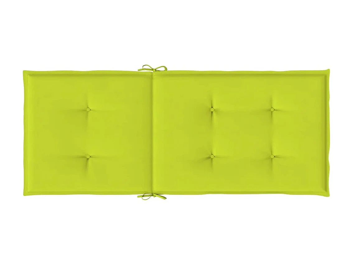 Conjunto de 6 almofadas para cadeiras de jardim com encosto alto verde brilhante