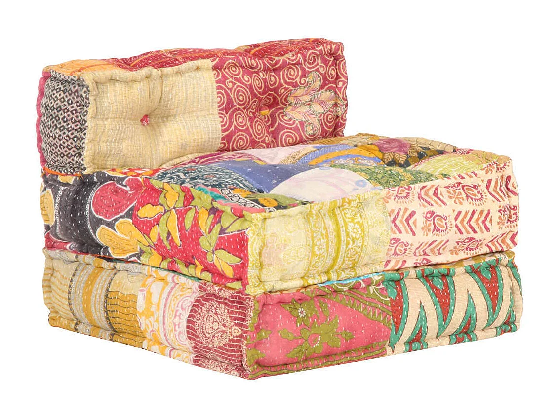 Pouf modulaire Patchwork Tissu