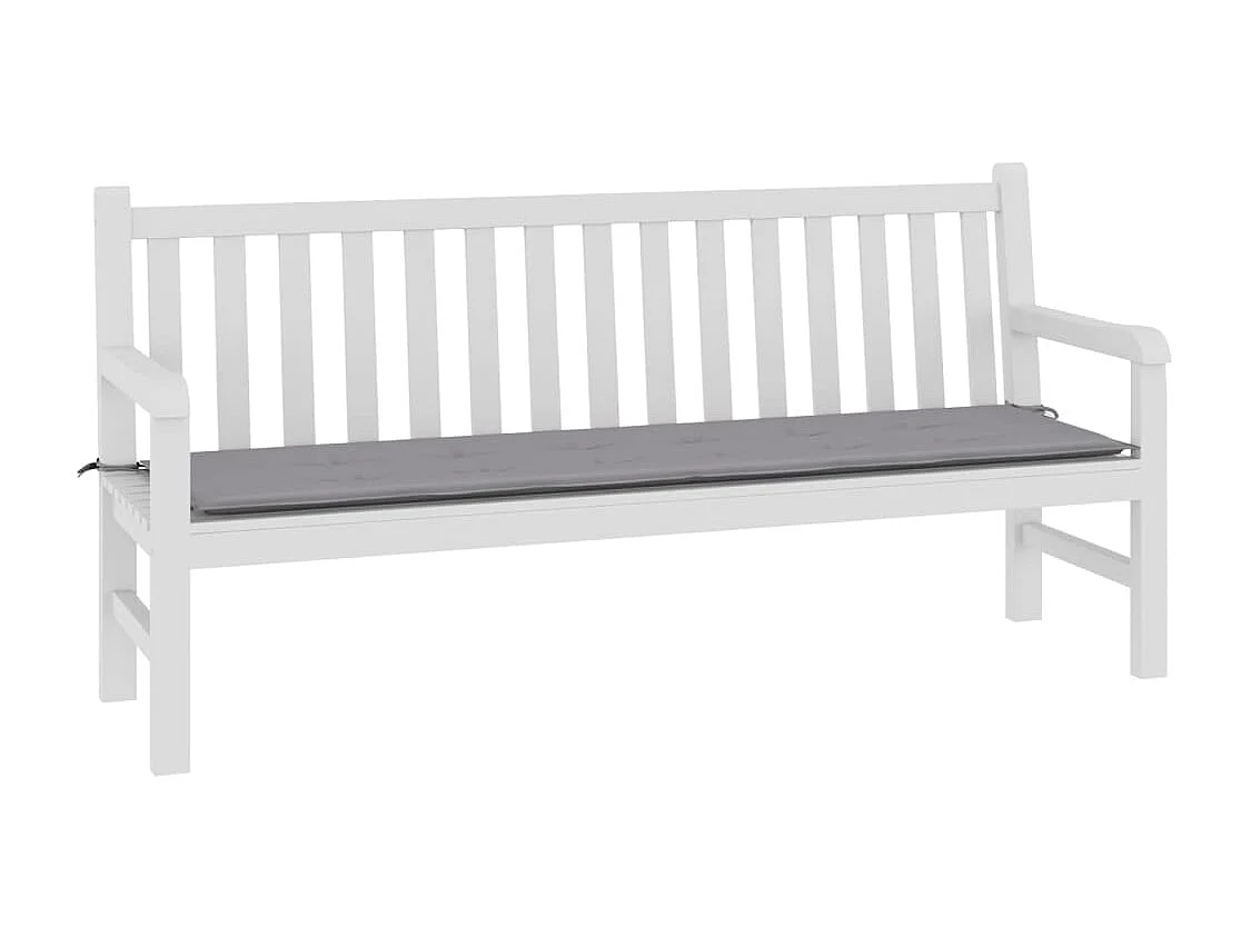 Cuscino per panca da giardino grigio 180x50x3 cm in tessuto oxford